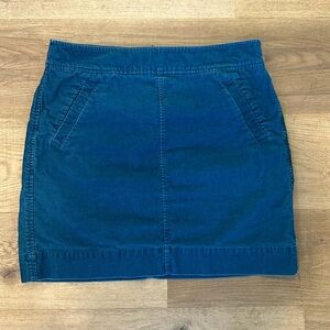Anne Taylor Loft blue corduroy miniskirt size 6